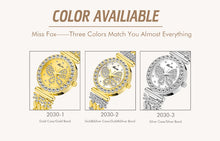 Load image into Gallery viewer, MISSFOX Butterfly Women Watches Luxury Brand Big Diamond 18K Gold Watch Waterproof Special Bracelet Expensive Ladies Wrist Watch