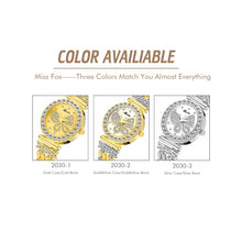Load image into Gallery viewer, MISSFOX Butterfly Women Watches Luxury Brand Big Diamond 18K Gold Watch Waterproof Special Bracelet Expensive Ladies Wrist Watch