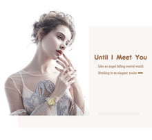 Load image into Gallery viewer, MISSFOX Butterfly Women Watches Luxury Brand Big Diamond 18K Gold Watch Waterproof Special Bracelet Expensive Ladies Wrist Watch
