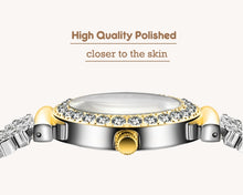 Load image into Gallery viewer, MISSFOX Butterfly Women Watches Luxury Brand Big Diamond 18K Gold Watch Waterproof Special Bracelet Expensive Ladies Wrist Watch
