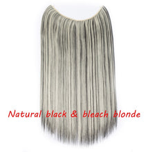 Load image into Gallery viewer, S-noilite 20inch Invisible Wire No Clip One Piece Halo Hair Extension flip in false hair Hairpieces Synthetic hair for women
