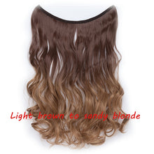 Load image into Gallery viewer, S-noilite 20inch Invisible Wire No Clip One Piece Halo Hair Extension flip in false hair Hairpieces Synthetic hair for women
