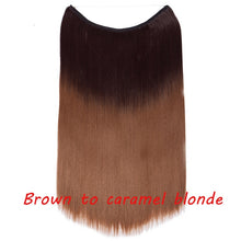 Load image into Gallery viewer, S-noilite 20inch Invisible Wire No Clip One Piece Halo Hair Extension flip in false hair Hairpieces Synthetic hair for women
