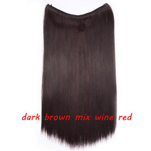 Load image into Gallery viewer, S-noilite 20inch Invisible Wire No Clip One Piece Halo Hair Extension flip in false hair Hairpieces Synthetic hair for women
