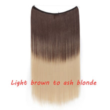 Load image into Gallery viewer, S-noilite 20inch Invisible Wire No Clip One Piece Halo Hair Extension flip in false hair Hairpieces Synthetic hair for women
