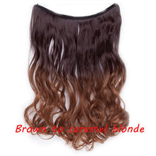 Load image into Gallery viewer, S-noilite 20inch Invisible Wire No Clip One Piece Halo Hair Extension flip in false hair Hairpieces Synthetic hair for women
