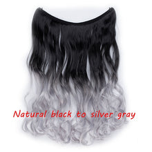 Load image into Gallery viewer, S-noilite 20inch Invisible Wire No Clip One Piece Halo Hair Extension flip in false hair Hairpieces Synthetic hair for women
