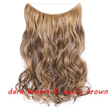 Load image into Gallery viewer, S-noilite 20inch Invisible Wire No Clip One Piece Halo Hair Extension flip in false hair Hairpieces Synthetic hair for women
