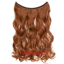 Load image into Gallery viewer, S-noilite 20inch Invisible Wire No Clip One Piece Halo Hair Extension flip in false hair Hairpieces Synthetic hair for women
