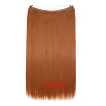 Load image into Gallery viewer, S-noilite 20inch Invisible Wire No Clip One Piece Halo Hair Extension flip in false hair Hairpieces Synthetic hair for women
