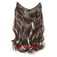Load image into Gallery viewer, S-noilite 20inch Invisible Wire No Clip One Piece Halo Hair Extension flip in false hair Hairpieces Synthetic hair for women
