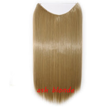 Load image into Gallery viewer, S-noilite 20inch Invisible Wire No Clip One Piece Halo Hair Extension flip in false hair Hairpieces Synthetic hair for women
