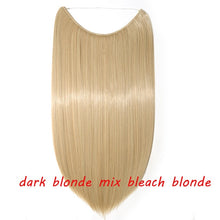Load image into Gallery viewer, S-noilite 20inch Invisible Wire No Clip One Piece Halo Hair Extension flip in false hair Hairpieces Synthetic hair for women

