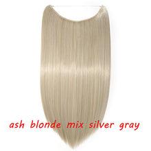 Load image into Gallery viewer, S-noilite 20inch Invisible Wire No Clip One Piece Halo Hair Extension flip in false hair Hairpieces Synthetic hair for women
