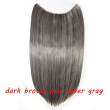 Load image into Gallery viewer, S-noilite 20inch Invisible Wire No Clip One Piece Halo Hair Extension flip in false hair Hairpieces Synthetic hair for women
