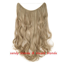 Load image into Gallery viewer, S-noilite 20inch Invisible Wire No Clip One Piece Halo Hair Extension flip in false hair Hairpieces Synthetic hair for women
