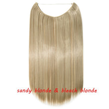 Load image into Gallery viewer, S-noilite 20inch Invisible Wire No Clip One Piece Halo Hair Extension flip in false hair Hairpieces Synthetic hair for women
