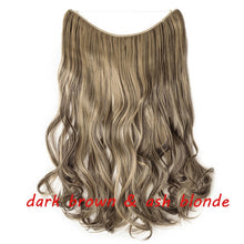 Load image into Gallery viewer, S-noilite 20inch Invisible Wire No Clip One Piece Halo Hair Extension flip in false hair Hairpieces Synthetic hair for women
