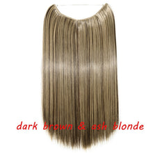 Load image into Gallery viewer, S-noilite 20inch Invisible Wire No Clip One Piece Halo Hair Extension flip in false hair Hairpieces Synthetic hair for women
