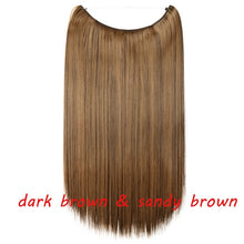 Load image into Gallery viewer, S-noilite 20inch Invisible Wire No Clip One Piece Halo Hair Extension flip in false hair Hairpieces Synthetic hair for women
