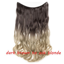 Load image into Gallery viewer, S-noilite 20inch Invisible Wire No Clip One Piece Halo Hair Extension flip in false hair Hairpieces Synthetic hair for women
