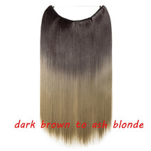 Load image into Gallery viewer, S-noilite 20inch Invisible Wire No Clip One Piece Halo Hair Extension flip in false hair Hairpieces Synthetic hair for women
