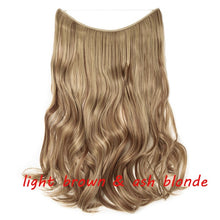 Load image into Gallery viewer, S-noilite 20inch Invisible Wire No Clip One Piece Halo Hair Extension flip in false hair Hairpieces Synthetic hair for women
