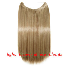 Load image into Gallery viewer, S-noilite 20inch Invisible Wire No Clip One Piece Halo Hair Extension flip in false hair Hairpieces Synthetic hair for women
